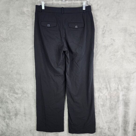 Womens Black Merona Dress Pants Fit 1 Mid Rise Polyester Blend Stretch Size 8 - Picture 5 of 9